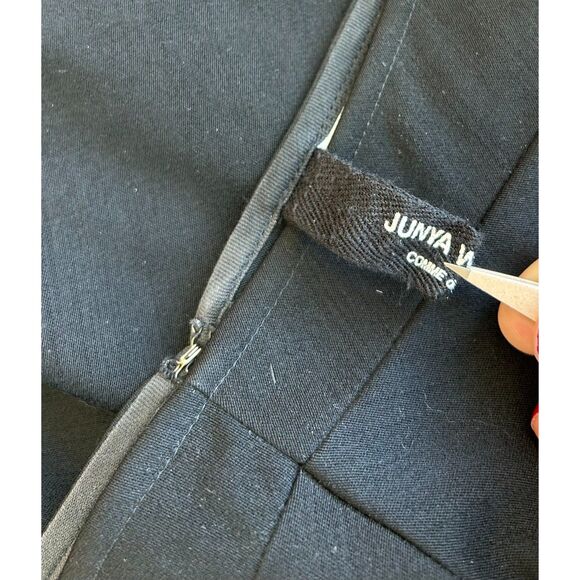 JUNYA WATANABE Comme des Garçons FW2002 Black 100% Wool Long Flared Skirt Small - Picture 4 of 6